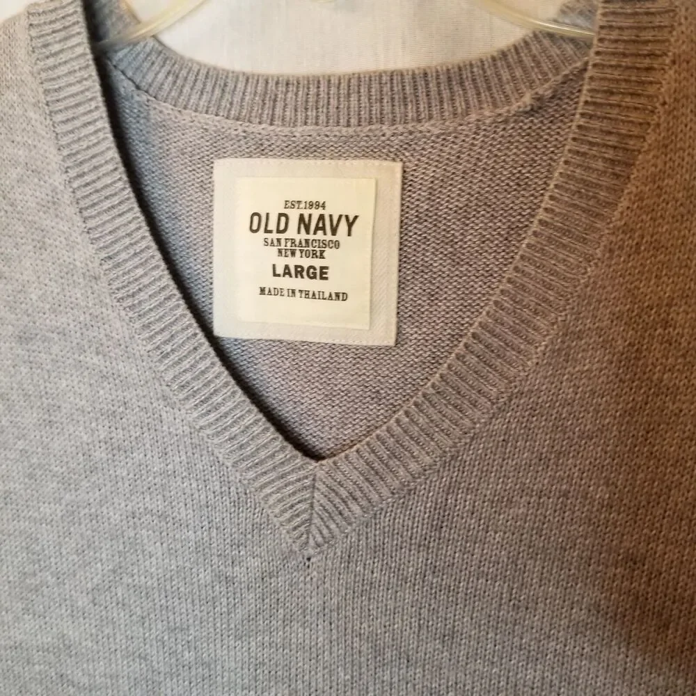 Old Navy Sweater Vest Mens Large Cashmere Blend Preppy Academia Fall Winter